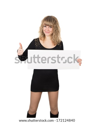 black dress woman frame isolated on white background