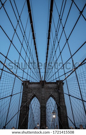 Brooklyn Bridge NY at blue hour