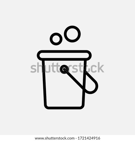 Bucket icon designed in a line style