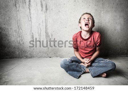 Angry Child Yelling Royalty-Free Stock Photo #172148459