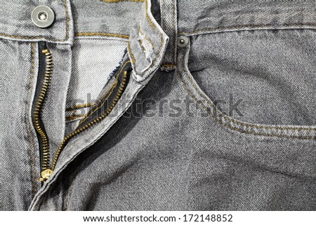part of old black jeans