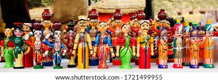 Attractive wooden toys made in souther part of India 