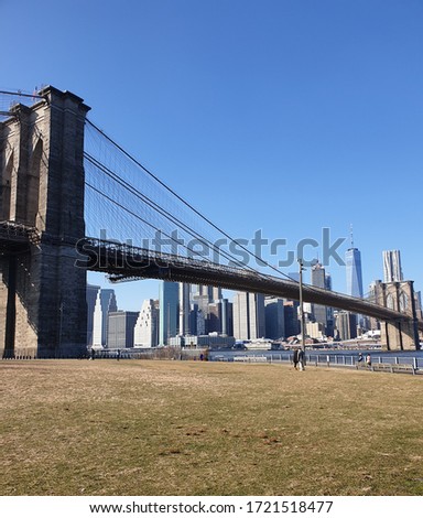 NYC from under the Brooklyn Bridge at Dumbo