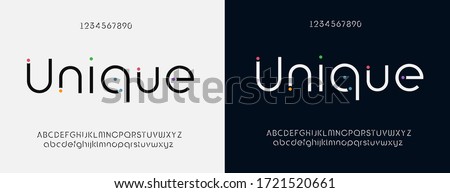 modern creative alphabet. Future fonts style. colorful Typography uppercase and lowercase fonts. vector illustration Royalty-Free Stock Photo #1721520661
