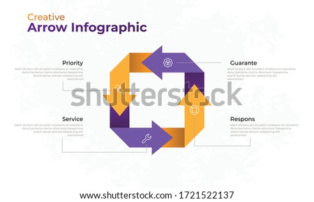 Business data visualization. Process chart. Abstract elements of arrow, diagram with steps, options, parts or processes. Vector business template for presentation. Creative concept for infographic.