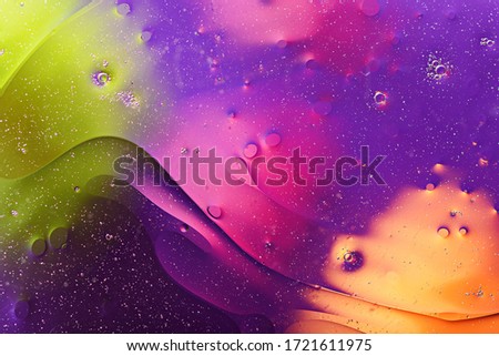 bubbles, smears on water surface, colorful texture, background for screensavers