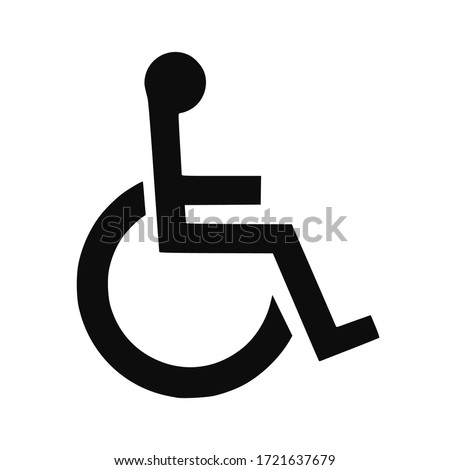 High quality vector illustration of the man on wheelchair handicapped symbol - Official international version