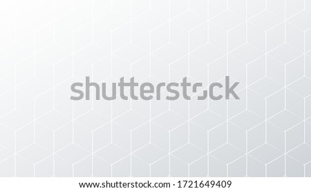 subtle hexagonal white and gray pattern background Royalty-Free Stock Photo #1721649409