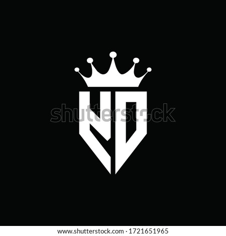 YD logo monogram emblem style with crown shape design template