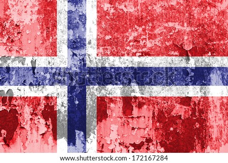 Grunge Norway Flag 