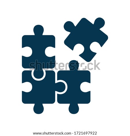 puzzle - jigsaw puzzle icon vector design template Royalty-Free Stock Photo #1721697922