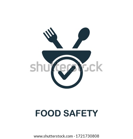 Food Safety icon from organic farming collection. Simple line Food Safety icon for templates, web design and infographics Royalty-Free Stock Photo #1721730808