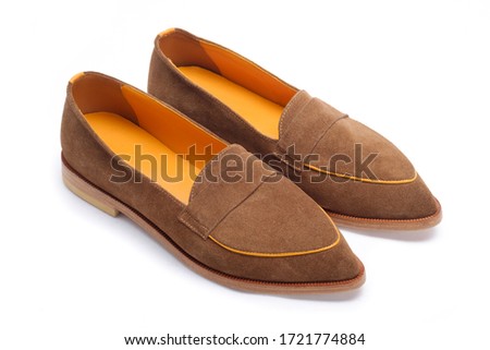 suede brown trendy loafers for women