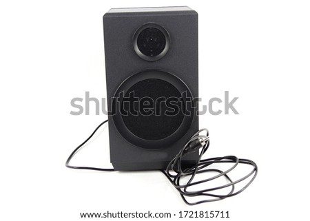 Black  Loudspeaker on white background