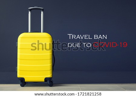 Travel ban due to coronavirus.  Royalty-Free Stock Photo #1721821258