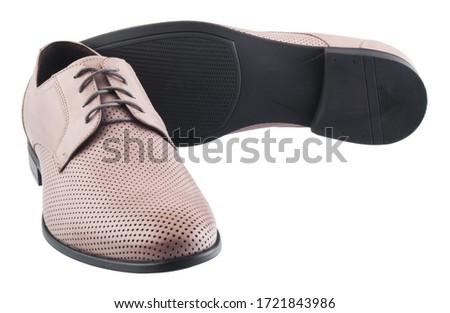 Leather men shoes isolated on white background
