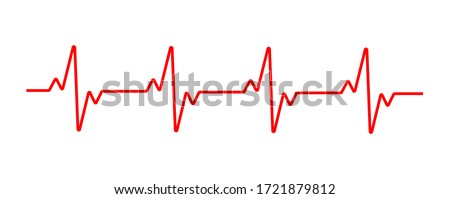 Heart cardiogram line. Vector illustration Royalty-Free Stock Photo #1721879812