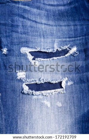 A closeup picture of a part of jeans
