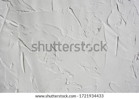 Abstract background white textured putty wall