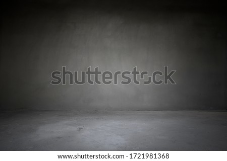 Soft Light On Gray Concrete Room, Empty Loft Style Living Room