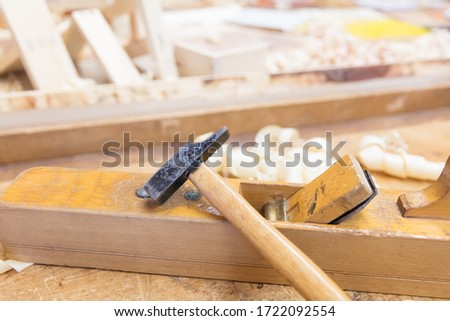 Symbolic image woodworking in the carpentry