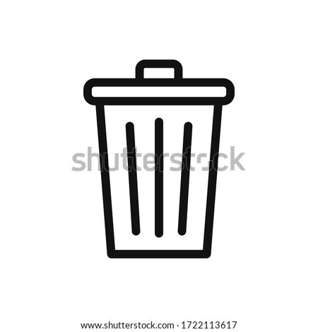 Trash can icon vector. Delete sign Royalty-Free Stock Photo #1722113617