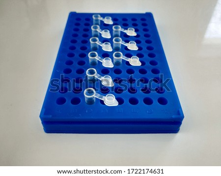Laboratory test tubes. Small test tubes for PCR.