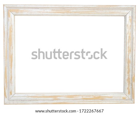 
White photo frame. Isolated background.