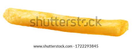 french fries, potato fry isolated on white background, clipping path, full depth of field Royalty-Free Stock Photo #1722293845