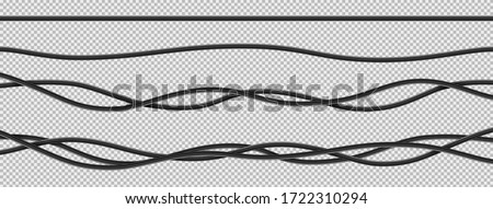Realistic electrical wires flexible network. Royalty-Free Stock Photo #1722310294