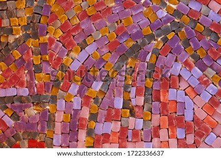 Colorful glass and stone mosaic tiles, background, texture. Abstract Pattern. 
