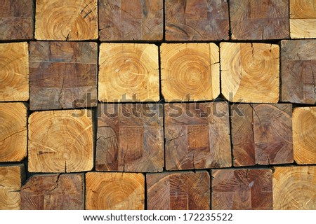 Stacked Logs Texture, Natural Background