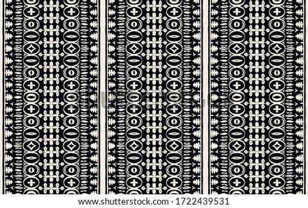 Seamless African pattern. Ethnic carpet with chevrons. Tribal vector ornament. Aztec style. Geometric mosaic on the tile, majolica. Ancient interior. Modern rug. Geo print on textile. Kente Cloth.