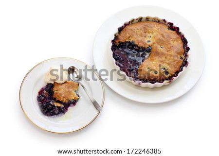 blueberry cobbler, traditional american dessert