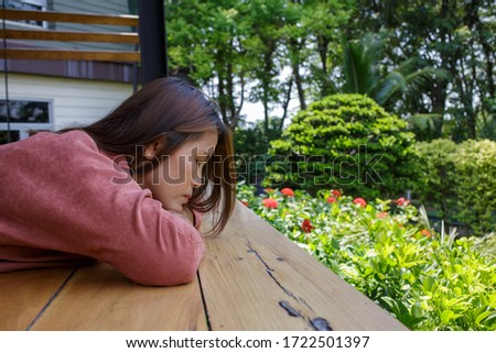 woman taking a nap