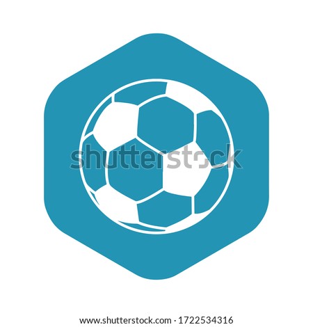 Soccer ball icon. The ball for the game of football in a simple style. Vector illustration for design and web isolated on a white background.
