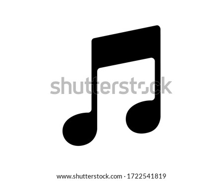 Music note icon. Song note. Music symbol. 