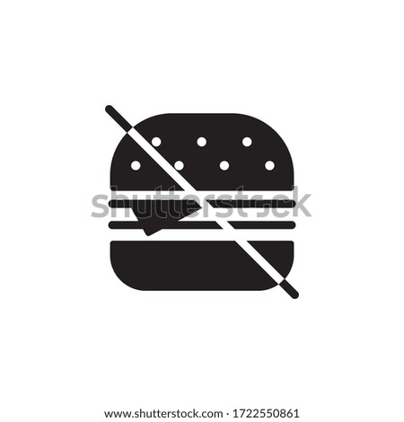 no food icon glyph vector illustration. fitness icon isolated on white background