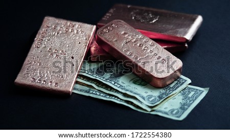  Copper bars bullion for money investing                              