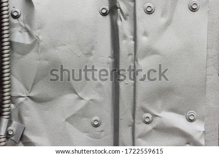 Texture of gray crumpled metal