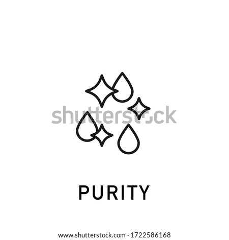 Purity outline vector icon. Thin line black purity icon. Royalty-Free Stock Photo #1722586168