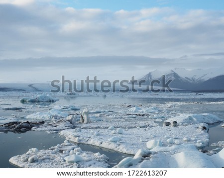 Glacier in the sea , Iceland