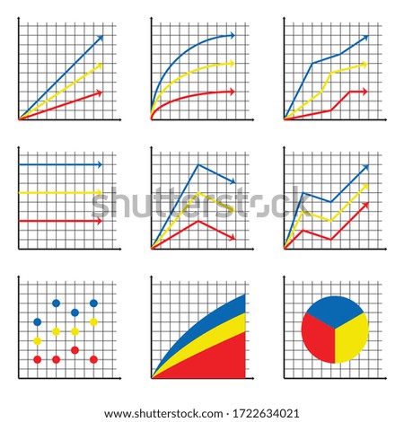 Multicolored line graph set on a white background