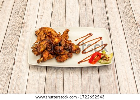 Picture of chicken wings made in restaurant