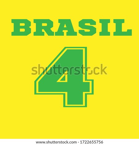 Brasil Football Jersey Number Design