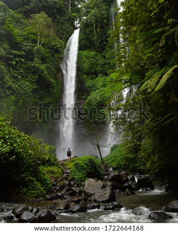 A view of Sekumpul Waterfall on Bali Island