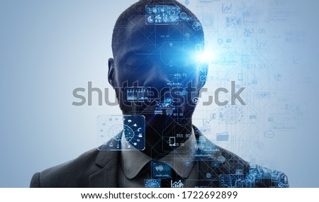 AI (Artificial Intelligence) concept. Deep learning. GUI (Graphical User Interface). Royalty-Free Stock Photo #1722692899