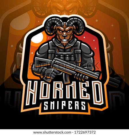 Goat gunners esport mascot logo design