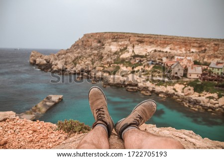 Feet front by the sea in Malta