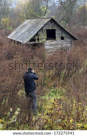 Nature photographer in the ourdoors